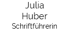 Julia Huber Schriftführerin